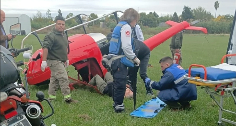 Una de las primeras imágenes del accidente Foto: NA