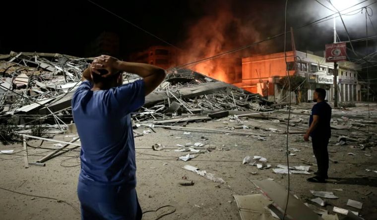 Franja de Gaza es ahora escenario de desolación, tras los bombardeos israelíes. Foto: Efe.