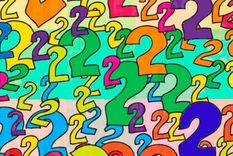 Acertijo visual, reto visual, signo de interrogación