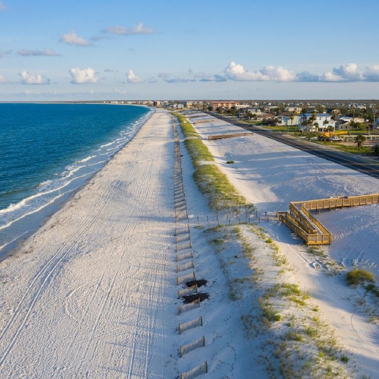 Esta playa de Florida tiene arena blanca de cristal de cuarzo Foto: Mexico Beach