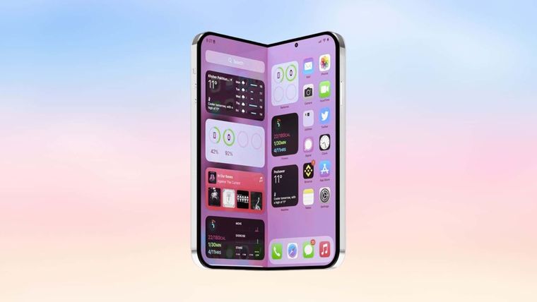El render muestra el sistema de cámaras del futuro iPhone Fold. El render muestra el sistema de cámaras del futuro iPhone Fold.