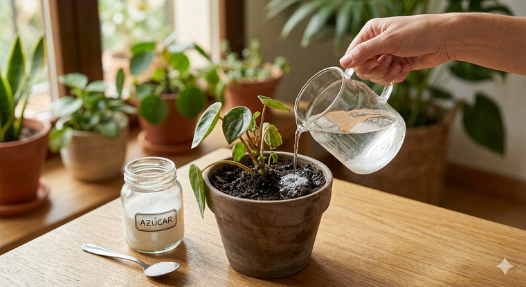 Un truco para salvar a las plantas. Fuente: IA Gemini.