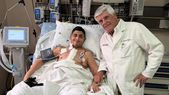 Exequiel Ferreyra y Claudio Burgos después del trasplante. Exequiel Ferreyra y Claudio Burgos después del trasplante.