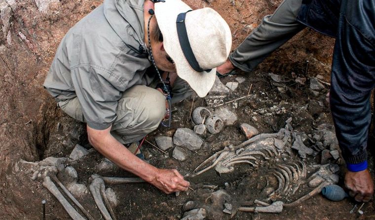 Arqueología arqueólogos Los arqueólogos peruanos trabajando en el sitio. Foto: MinisteriodeCulturadePerú.