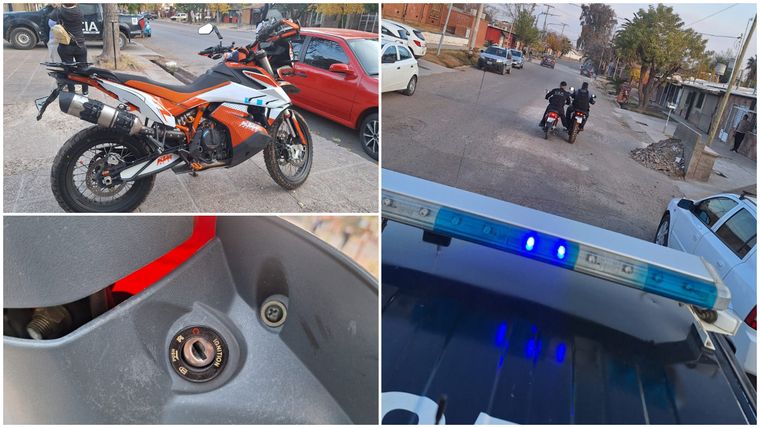 La KTM Adventure valuada en aproximadamente $30 millones, el operativo en Las Heras y los daños en los tambores de las motos incautadas. La KTM Adventure valuada en aproximadamente $30 millones, el operativo en Las Heras y los daños en los tambores de las motos incautadas.