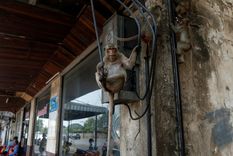 Mono en Tailandia En Lopburi (Tailandia), la escasez de turistas ha hecho que los monos vayan más allá de sus sitios habituales. Imagen: Soe Zeya Tun/Reuters.