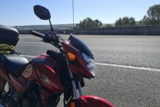 Ruta en Portugal con viento fuerte.