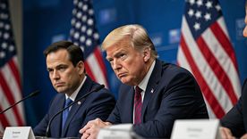 Donald Trump junto a Marco Rubio Donald Trump junto a Marco Rubio