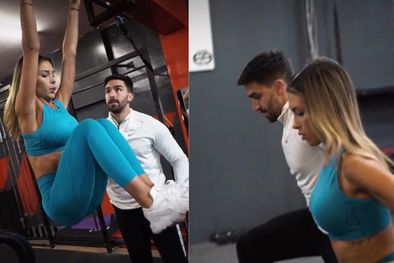 MDZol | Agustina Gandolfo elige a un mendocino para entrenar hasta el día de hoy, a distancia. Conocé de quién se trata Foto: Instagram @agus.gandolfo y @agustin.antequera