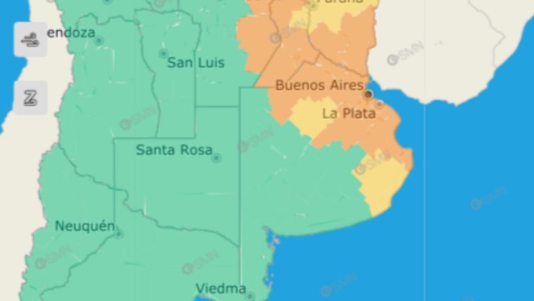 En la madrugada, hubo alerta naranja por tormentas en Buenos Aires.