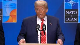 El presidente de los Estados Unidos, Donald Trump, se refirió en la conferencia de prensa posterior a la cumbre de la OTAN al conflicto Irán-Israel. El presidente de los Estados Unidos, Donald Trump, se refirió en la conferencia de prensa posterior a la cumbre de la OTAN al conflicto Irán-Israel.