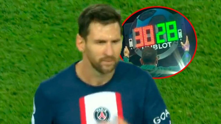 A Messi no le gustó nada volver a ser reemplazado en el PSG.