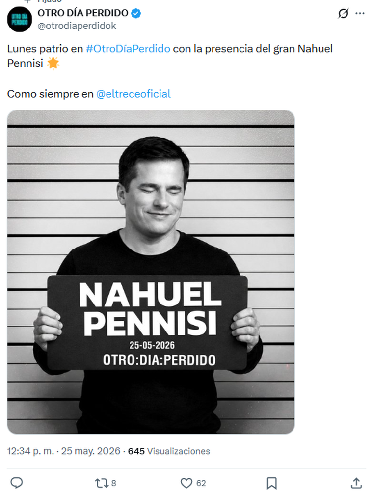 Mario Pergolini estará junto a Nahuel Pennisi en El Trece. Mario Pergolini estará junto a Nahuel Pennisi en El Trece. 