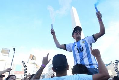 MDZol | El Obelisco, epicentro de los festejos. Foto Télam