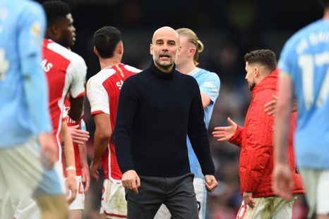 Pep Guardiola y la importancia de un triunfo del City ante el Arsenal para soñar con la Premier. Pep Guardiola y la importancia de un triunfo del City ante el Arsenal para soñar con la Premier.
