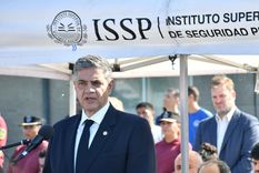 Jorge Macri ante los cadetes en el Instituto Superior de Seguridad Pública. Foto: Gobierno de la Ciudad de Buenos Aires