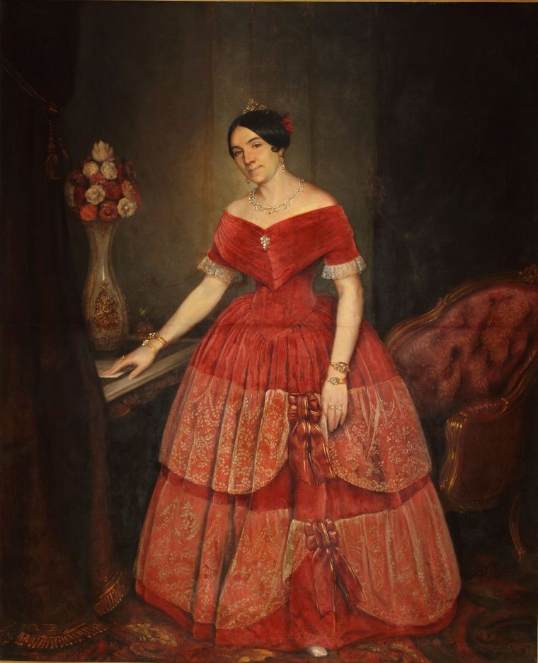 Retrato de Manuelita Rosas, óleo de 1851, colección Museo Nacional de Bellas Artes (MNBA)