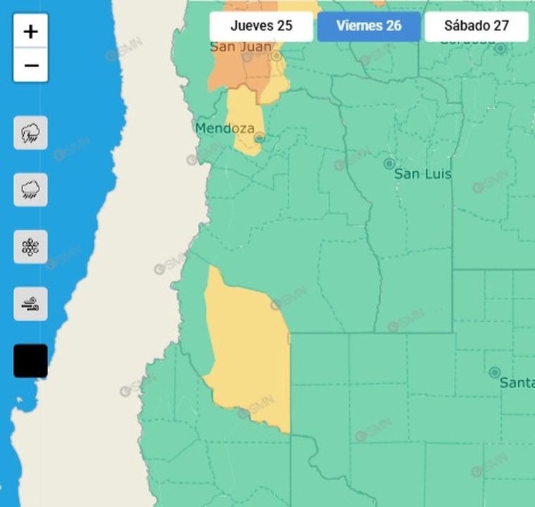 Se anticipa la presencia de viento Zonda en algunas zonas de Mendoza (SMN). Se anticipa la presencia de viento Zonda en algunas zonas de Mendoza (SMN).