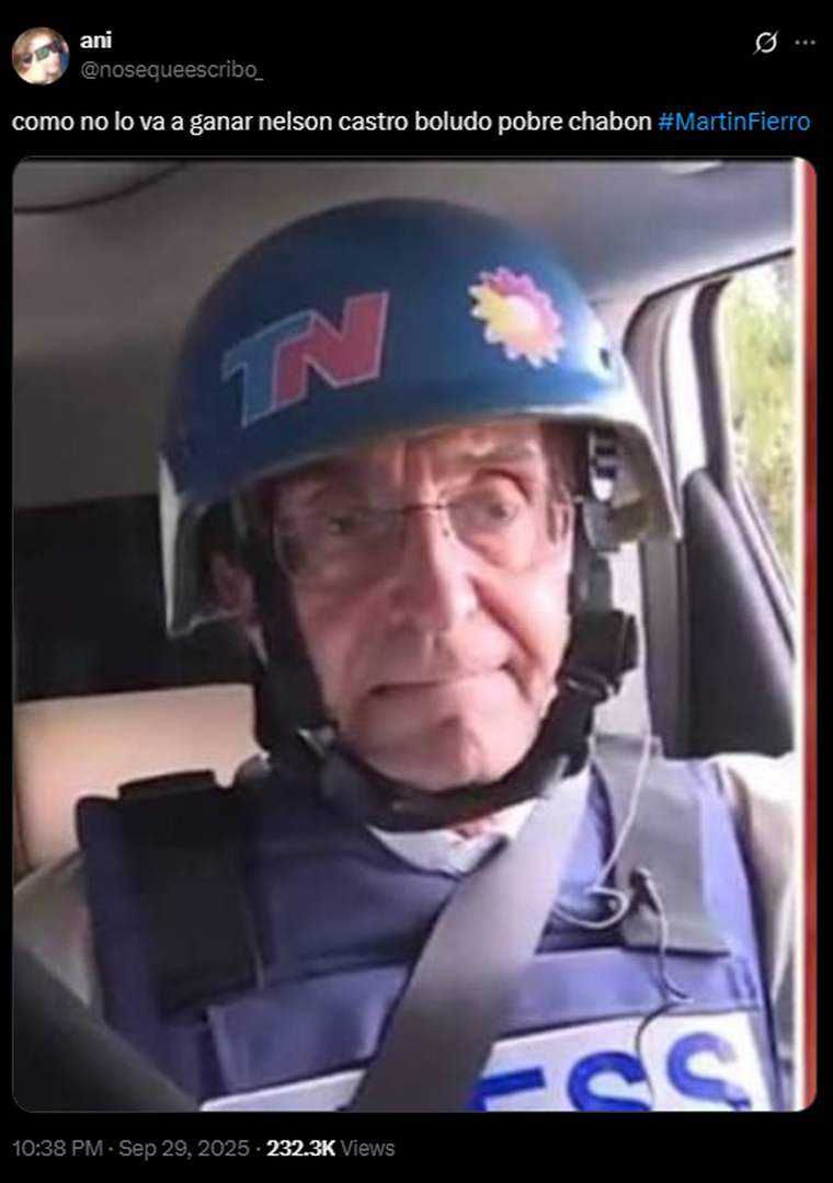 Nelson Castro. Créditos: X Nelson Castro. Créditos: X