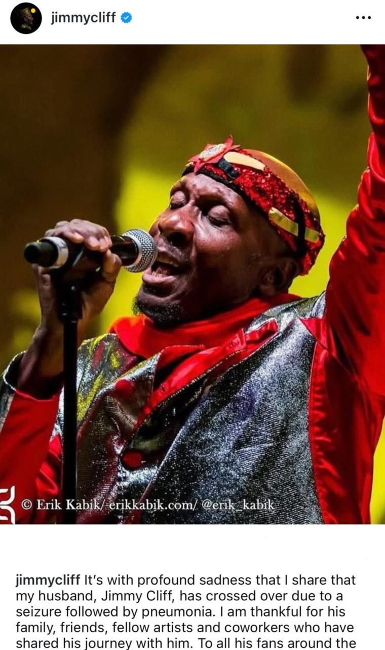 El deceso fue comunicado por la cuenta de Instagram del artista. El deceso fue comunicado por la cuenta de Instagram del artista.