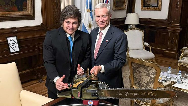 Javier Milei en Casa Rosada con José Antonio Kast. Javier Milei en Casa Rosada con José Antonio Kast.