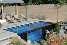 Las piletas de contenedores marcan tendencia en el verano 2026. Foto: Pinterest