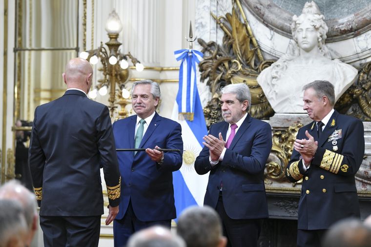 El ministro de Seguridad cargó contra Juntos por el Cambio y el libertario Javier Milei. Foto: Telam