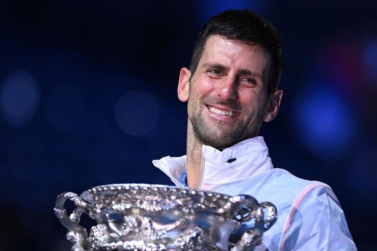 La emoción de Novak. Foto: EFE