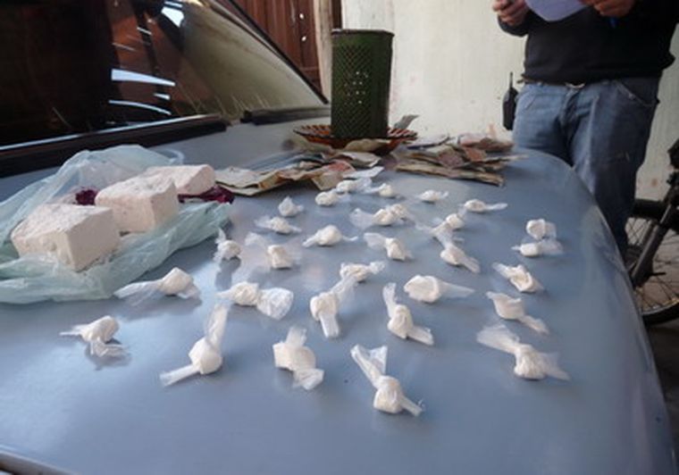 En el barrio La Gloria secuestraron casi 300 gramos de cocaína. Foto: Ministerio de Seguridad