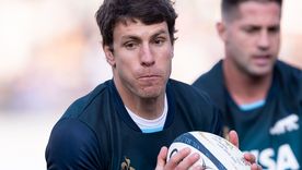 Gonzalo Bertranou, en acción con Los Pumas. 