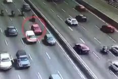 La persecución se extendió varios metros