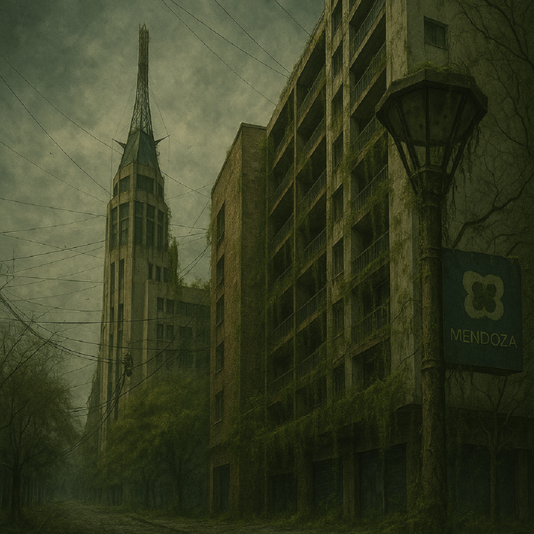 Así se vería el representativo edificio Gómez si estuviera en The last of us Foto: Imagen ilustrativa MDZ