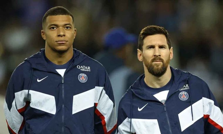 Mbappé y Messi, estrellas del PSG. Foto: @PSG_espanol