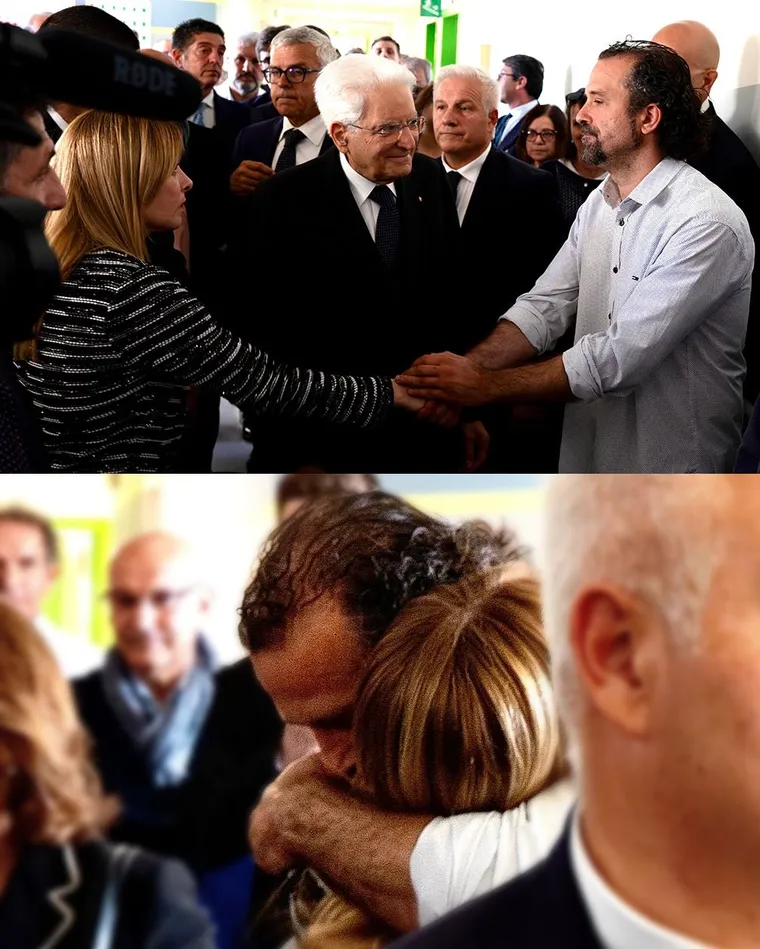 La primera ministra de Italia Giorgia Meloni junto al 