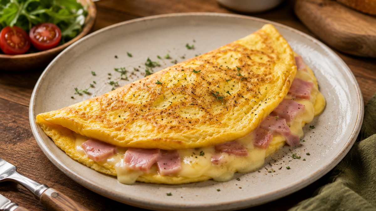 Omelette de jamón y queso: una de las  recetas  más rápida y sabrosas para cualquier comida