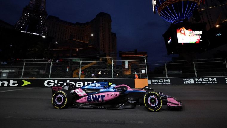 Franco Colapinto finalizó P16 en la FP2 del Gran Premio de Las Vegas.