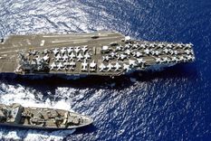 La armada de Estados Unidos llevó el USS Ronald Reagan. Foto: GalaxiaMilitar.