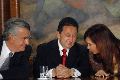 MDZol | Gioja, Jaque y la presidenta. Foto: NA