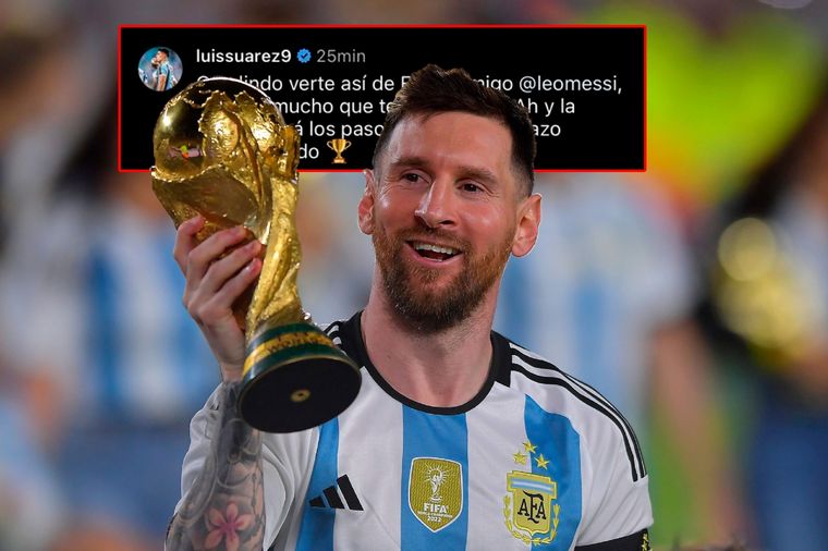 Suárez y un comentario muy gracioso para Messi en Instagram.