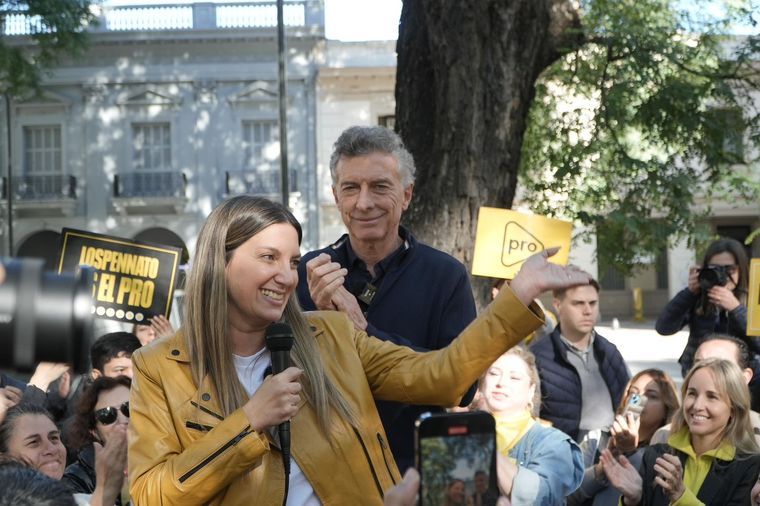 Silvia Lospennato y Mauricio Macri en el tramo final de la campaña. Foto: PRO