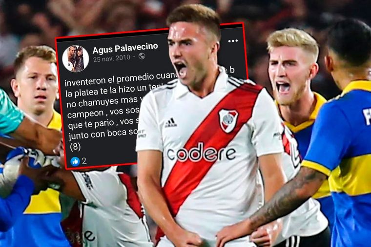 Palavecino y un picante posteo contra River cuando era chico