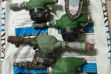 Medidores de agua robados Foto: Ministerio de Seguridad