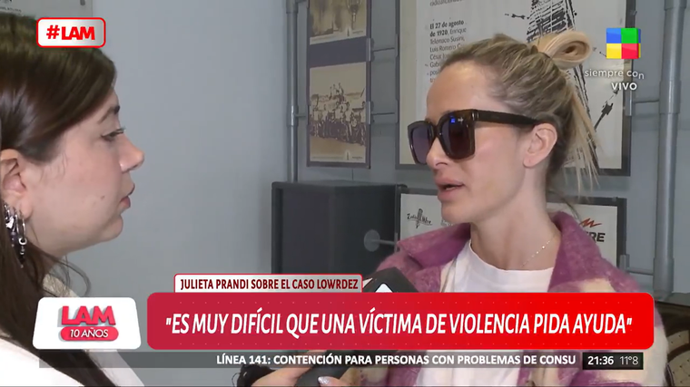 Julieta Prandi habló sobre Lourdes Fernández. Foto: captura de video/ América TV. Julieta Prandi habló sobre Lourdes Fernández. Foto: captura de video/ América TV. 