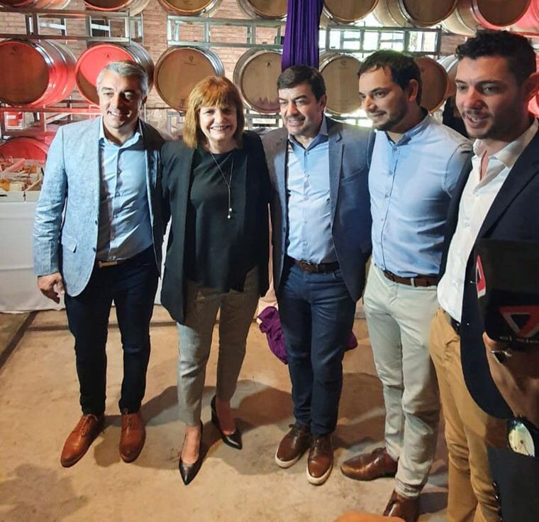 Sebastián Bragagnolo, Patricia Bullrich, Omar De Marchi y Álvaro Martínez. Foto: Twitter Omar De Marchi