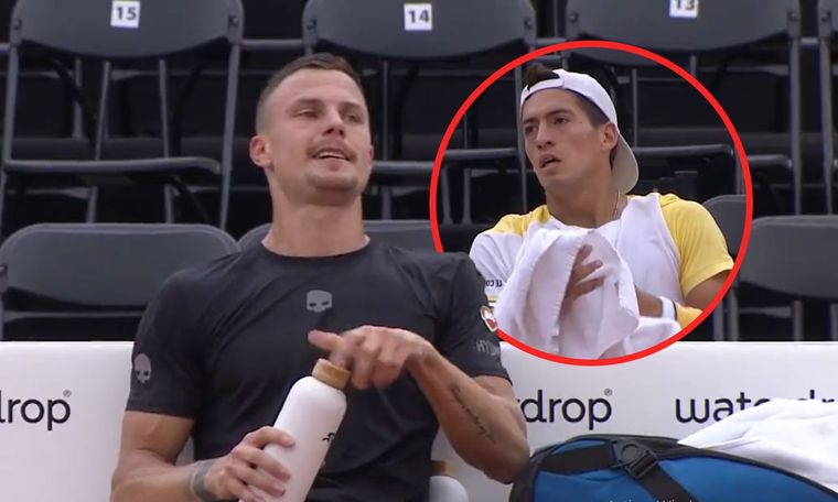 Fucsovics le recriminó gritos a Seba Báez.