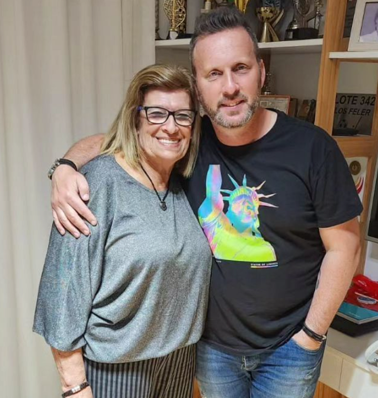 El periodista Hernán Feler junto a su tía Ofelia, quien permanece desaparecida desde el sábado Foto: hfeler