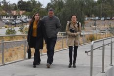 Janina Ortiz, Daniel Orozco y María Elena Quintero, la abogada de la funcionaria de Las Heras Foto: MDZ