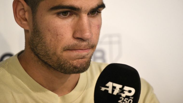 Alcaraz fue eliminado del Argentina Open. Foto: Juan Mateo Aberastain Zubimendi / MDZ