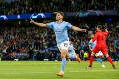 Julián Álvarez anotó el cuarto tanto de la goleada del Manchester City al Real Madrid Foto: EFE