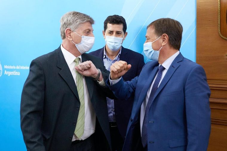 Suarez y Ziliotto con el ministro De Pedro en la Casa Rosada.